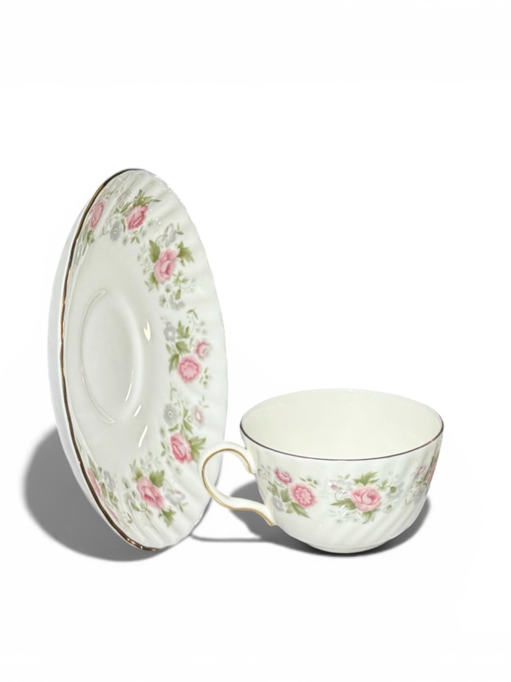 Vintage Minton “Spring Bouquet” Bone China Teacup & Saucer Made in England